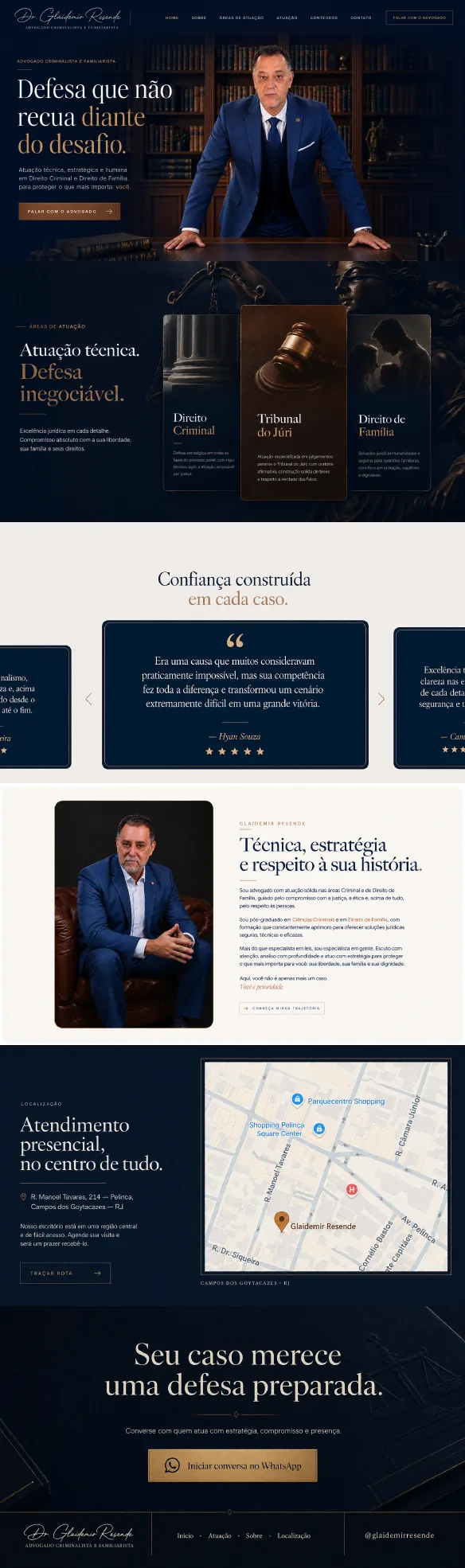 Landing page criada para Glaidemir Resende