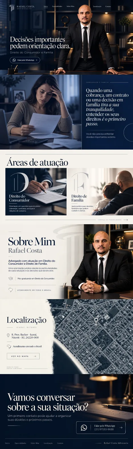 Landing page criada para Rafael Costa